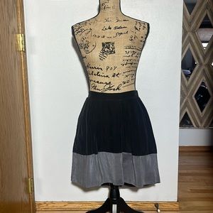 Madewell black and grey silk skirt